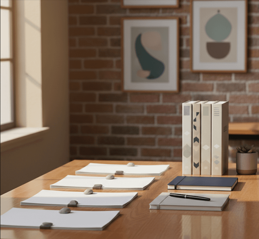 An organised desk — knowledge with structure